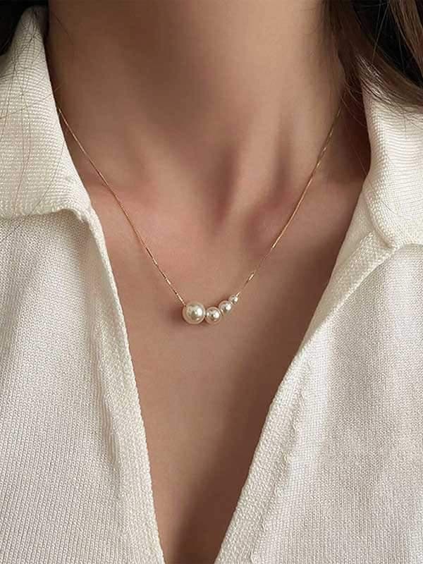 Celeste Pearl Necklace – Classic Modern Charm
